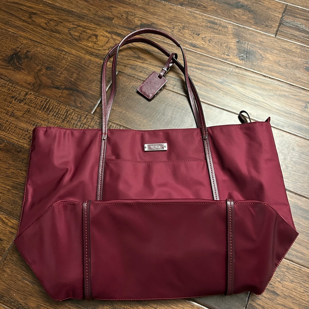Tumi Burgundy Tote Bag